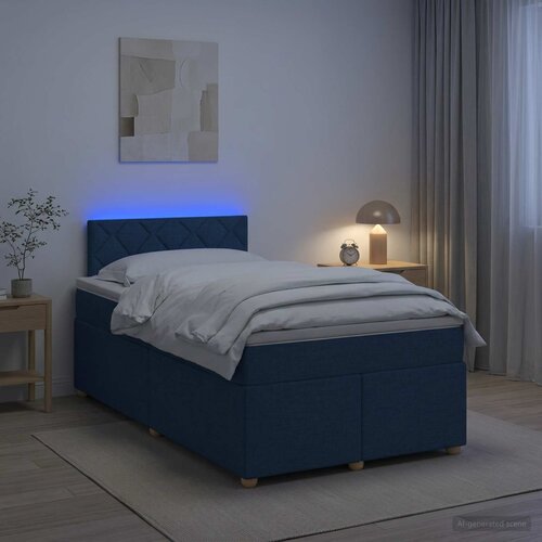  Boxspring krevet s madracem Plava 120 x 200 cm Tkanina Cene