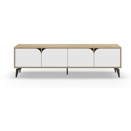 Marckeric Bijela/u prirodnoj boji TV komoda u dekoru hrasta 180x51 cm Nola &amp;ndash; Slike