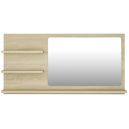  Kupaonsko ogledalo boja hrasta 90x10,5x45 cm konstruirano drvo Slike