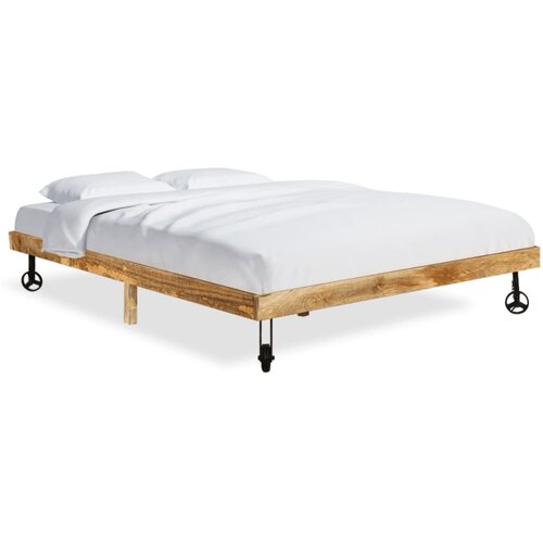 The Living Store Posteljni okvir iz trdnega mangovega lesa 200x200 cm - Posteljni Okvir, (21528331) Cene