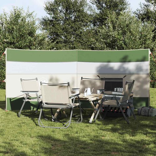 vidaXL Camping Windbreak Green 340x130 cm Vodoodporen Cene