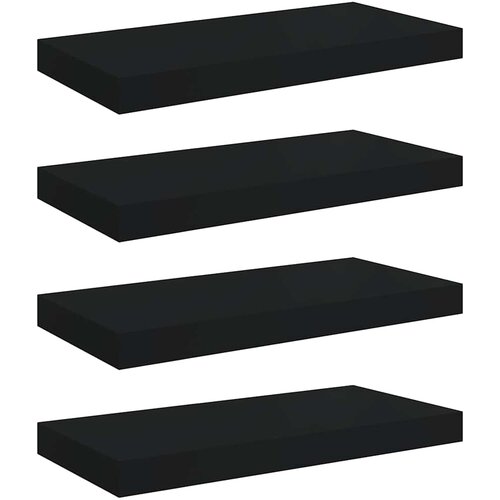  Plutajuće zidne police 4 kom crne 50 x 23 x 3,8 cm MDF Slike