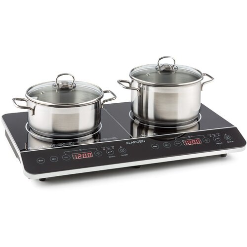 Klarstein VariCook Slim, Dvojna indukcijska kuhalna plošca, 3500 W, casovnik, 240° C, upravljanje na dotik, (20722550) Cene