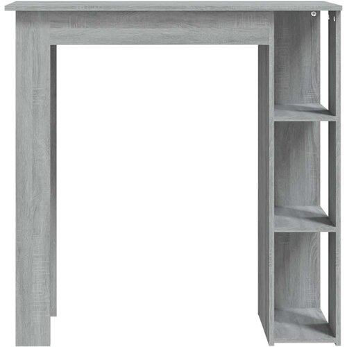 VidaXL Barski stol s policom boja sivog hrasta 102x50x103,5 cm iverica Slike