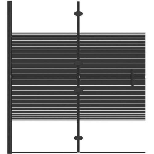  Sklopiva pregrada za tu&amp;scaron; ESG 120 x 140 cm crna Slike