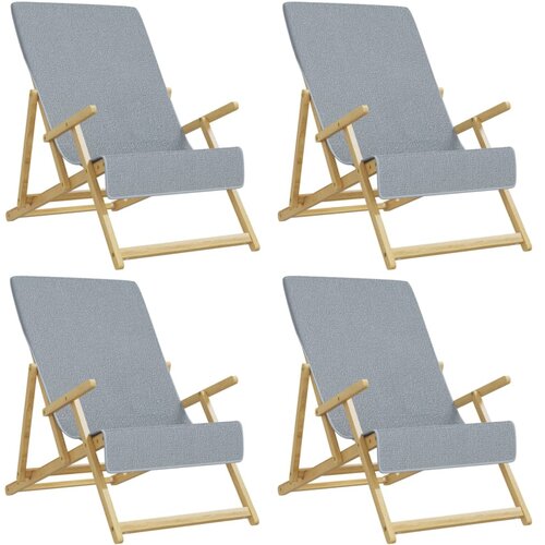  Ručnici za plažu 4 kom sivi 60 x 135 cm od tkanine 400 GSM Slike