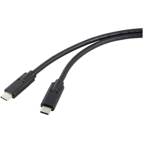 Renkforce USB-C kabel USB 4.0 USB-C&reg; vtič\, USB-C&reg; vtič 1.00 m črna dvojno oklopljen RF-5241746, (20537788) Cene