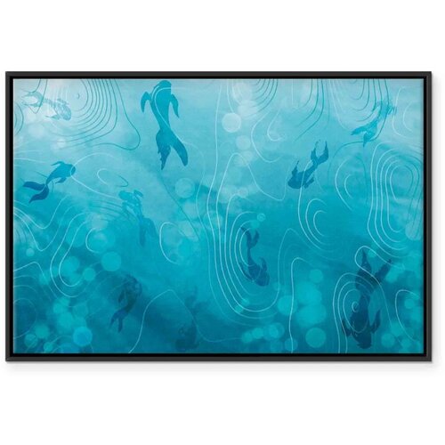  Slika - Japanese pond 120x80 U crnom drvenom okviru Slike