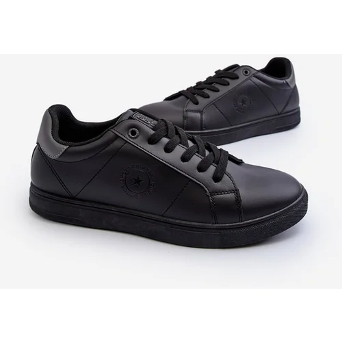 Big Star Men's Eco Leather Black Low-Top Sneakers