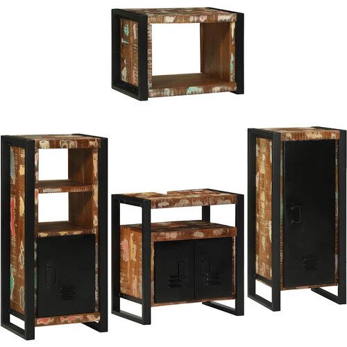  Set namje&scaron;taja za kupaonicu Zidne 4 pcs Čvrsto reciklirano drvo Cijene
