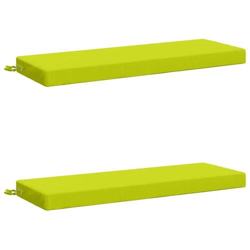  Jastučići za klupe - 2 dijela SOEST 2 kom. 100% poliester - Svjetlozelena 120 x 40 x 8 cm Poliester Slike