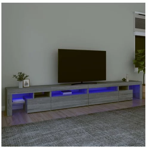  TV omarica z LED lučkami siva sonoma 290x36,5x40 cm