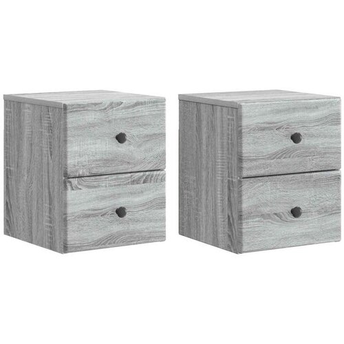  Stenski nočni omarici 2 pcs Siva Sonoma 34,5 x 33 x 40 cm, (5000233563) Cene