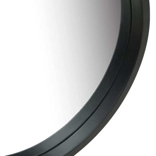  Zidno ogledalo s trakom 40 cm crno Slike