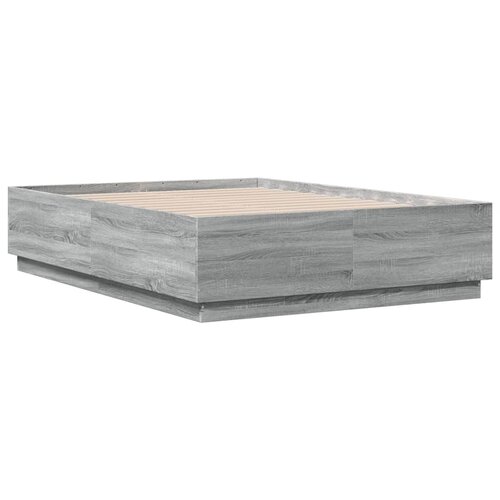VidaXL Okvir za krevet boja hrasta 140x190 cm od konstruiranog drva Slike