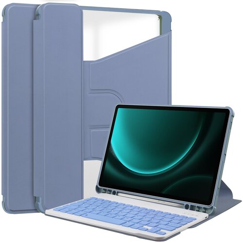 INF 360&deg; vrtljivo stojalo Bluetooth tipkovnica ovitek za Samsung Tab S9 FE Plus 12.4 - sivka vijolična, (5000080151) Cene