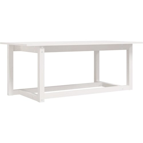 Maison Chic Klubska mizica - kavna mizica - Nizka mizica bela 110x55x45 trdna borovina, (21754745) Cene