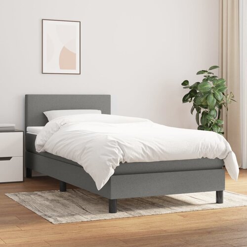 The Living Store Box spring postelja z vzmetnico temno siva 80x200 cm blago - Box Spring Postelja, (21438368) Slike