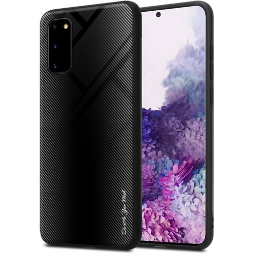 Cadorabo Ohišje, združljiv s Samsung - Stripe Optics v Opal Black - Zaščitni pokrov iz silikona TPU in hrbta iz kaljenega stekla, (20571027) Cene