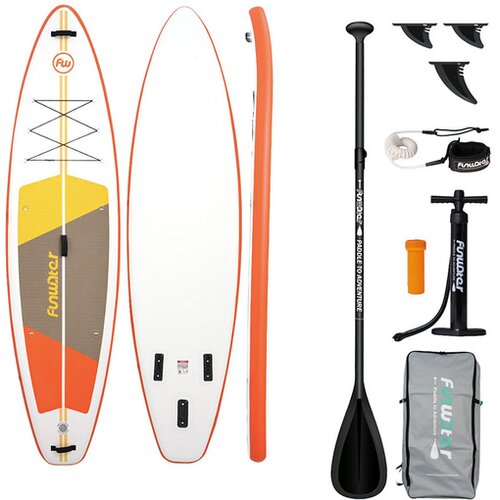 FUNWATER SUP deska za veslanje SUPFW69B 3,35 m (oranžno-bela) Cene