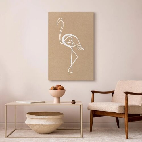  Slika - White Flamingo (1 Part) Vertical 80x120 Na talijanskom platnu Slike