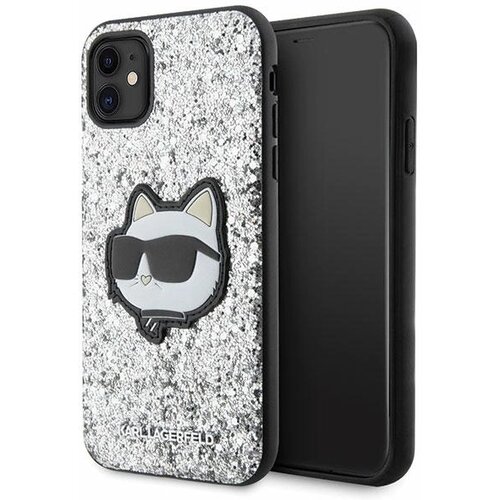 Karl Lagerfeld OVITEK BLEŠČICE CHOUPETTE NAŠEK ZA IPHONE 11 / XR SREBRN, (21898418) Cene