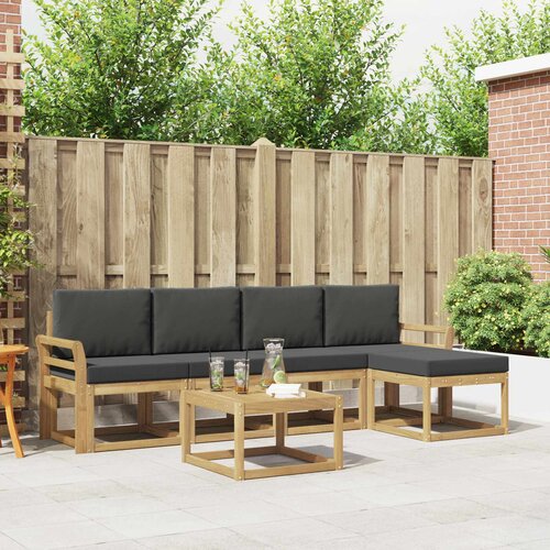  Set vanjskih sofa 6 kom. Bijela i antracit 59 x 59 x 37 cm Cene