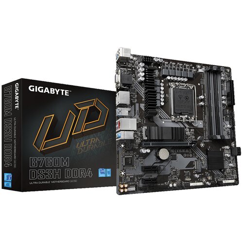 Gigabyte MB [B760M DS3H DD4]LGA1700; 4xDDR4; 2xM.2; 4xSATA4xSATA; 6xUSB; HDMI, 2xDP; mATX Cijene