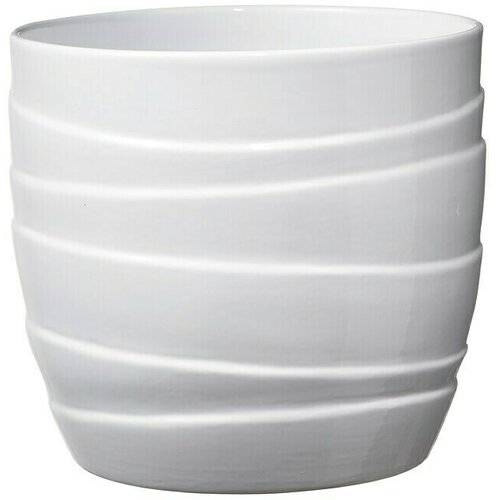 SK Barletta Okrugla tegla za biljke Barletta (Vanjska dimenzija (ø x V): 14 x 13 cm, Bijele boje, Keramika) Cijene