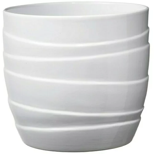 SK Barletta Okrugla tegla za biljke Barletta (Vanjska dimenzija (ø x V): 14 x 13 cm, Bijele boje, Keramika)