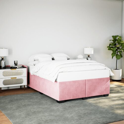 Furnova Posteljni okvir roza 140x190 cm žamet, (21931522) Slike