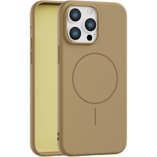 Apple velvet touch magsafe maska za iphone 13 pro max - zlatna Cene