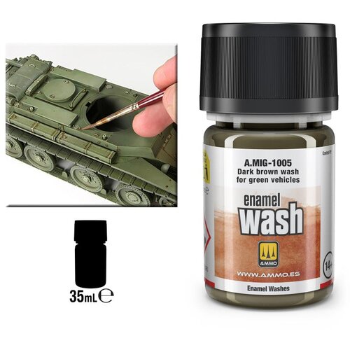AMMO by MIG Jimenez wash dark brown for green vehicles (tamno braon wash za zelena vozila) Cene