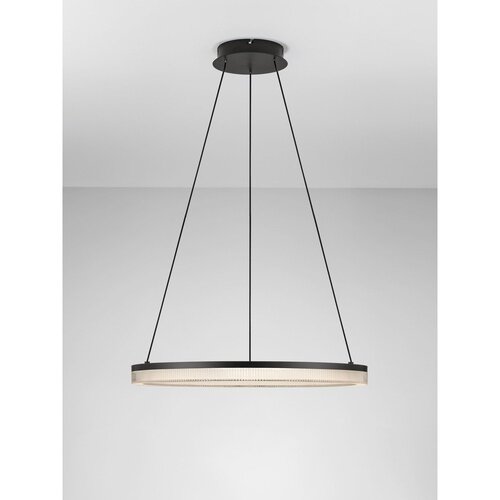 Nova Luce Mat crna LED viseća svjetiljka aluminijska s mogućnosti zatamnjivanja sa sjenilom od akrilnog stakla &amp;oslash; 60 cm Lonela &amp;ndash; Slike
