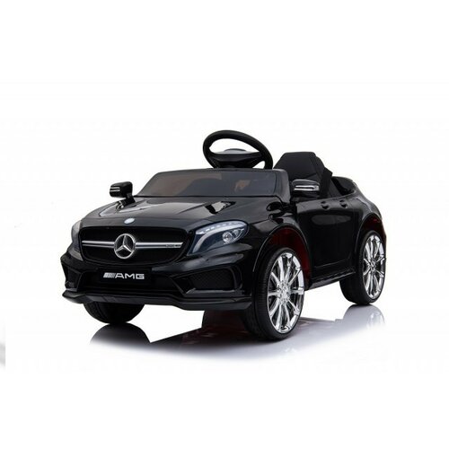 Mercedes GLA 45 AMG Licencirani auto za decu na akumulator sa kožnim sedištem i mekim gumama - Crni Slike