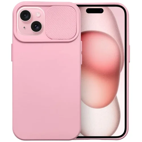  Gumijasti / gel etui Slide za Apple iPhone 15 (6.1") - roza