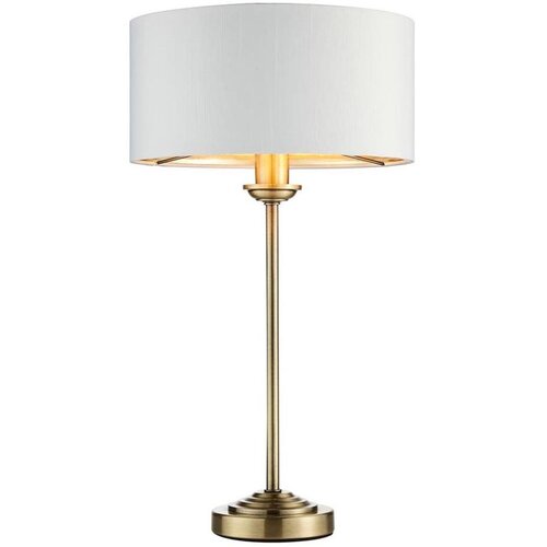  Endon 104054 - Stona lampa HIGHCLERE 1xE14/7W/230V bela/mesing prečnik 25 cm Cene