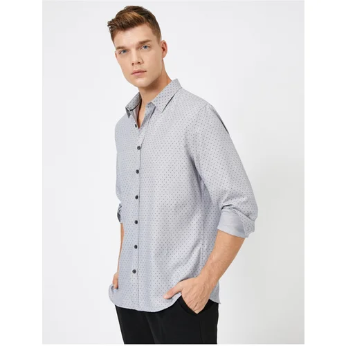 Koton Men's Gray Printed Shirt