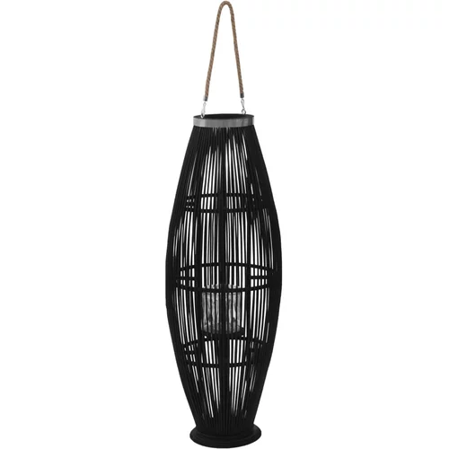 Viseći svijećnjak od bambusa crni 95 cm