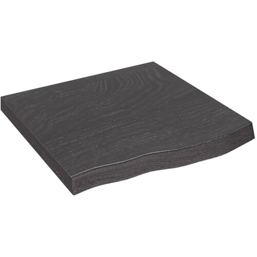 vidaXL Mizna plošča temno siva 60x60x6 cm obdelana trdna hrastovina, (20818447) Cene