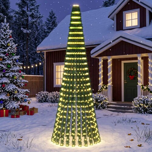  LED božićno drvce 470 cm 1504 LED lampica Čelik Slike