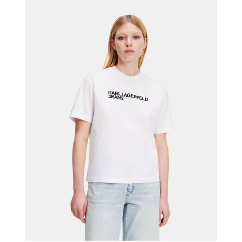 Karl Lagerfeld Majice & Polo majice A1W17005 REG SS ESSENTIAL Bela Cene