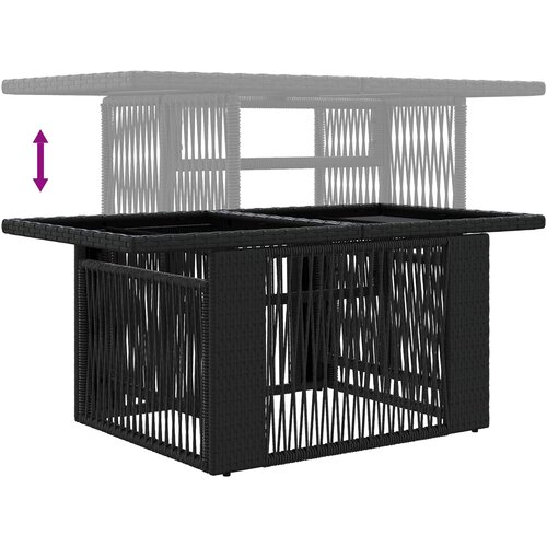  Sjedeća garnitura za vrt 11 kom. Crna i krem-bijela poliratan Slike