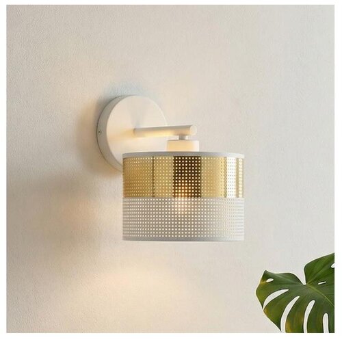  Zidna lampa LUX 1xE27/15W/230V bela/zlatna Cene