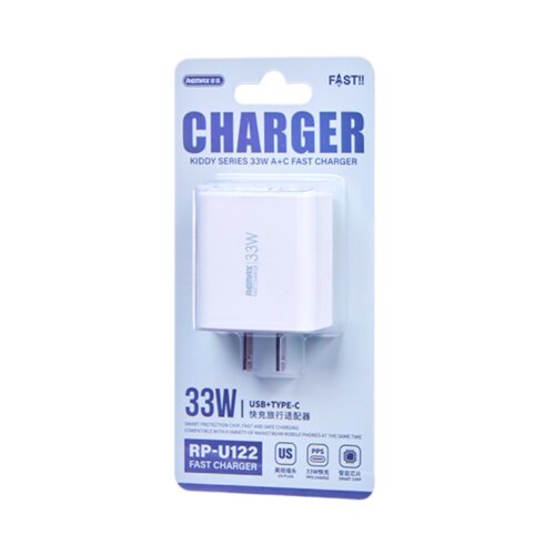 Remax Adapter Kiddy Series RP-U122, 33W, USB-A + Type-C, Bijeli Cijene