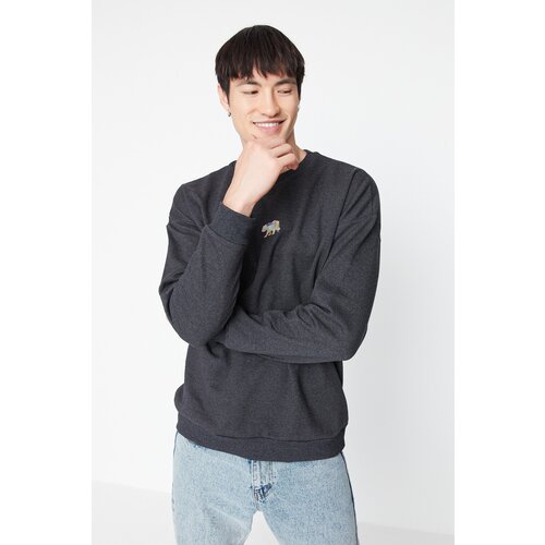 Trendyol Sweatshirt - Gray - Oversize Slike