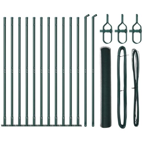  Set Ograda Set od 2 Zelena Prahom Premazani Čelik 25 x 1 2 m Cijene