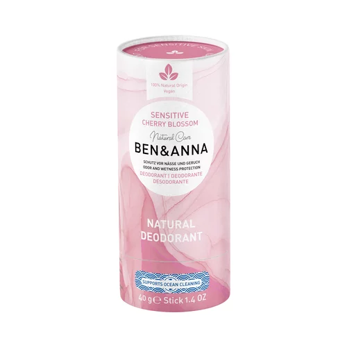 BEN & ANNA Sensitive deodorant v stiku v kartonski embalaži - Japanese Blossom