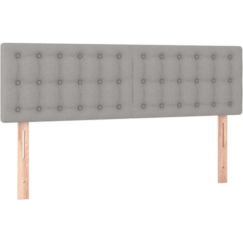  Uzglavlja 2 kom svjetlosiva 72 x 5 x 78/88 cm od tkanine Slike