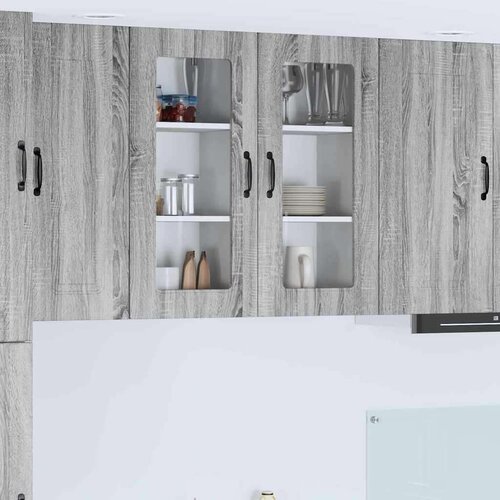 vidaXL zidni kuhinjski ormarić zidne 2 pcs siva sonoma 40 x 31 x 80 cm Cijene